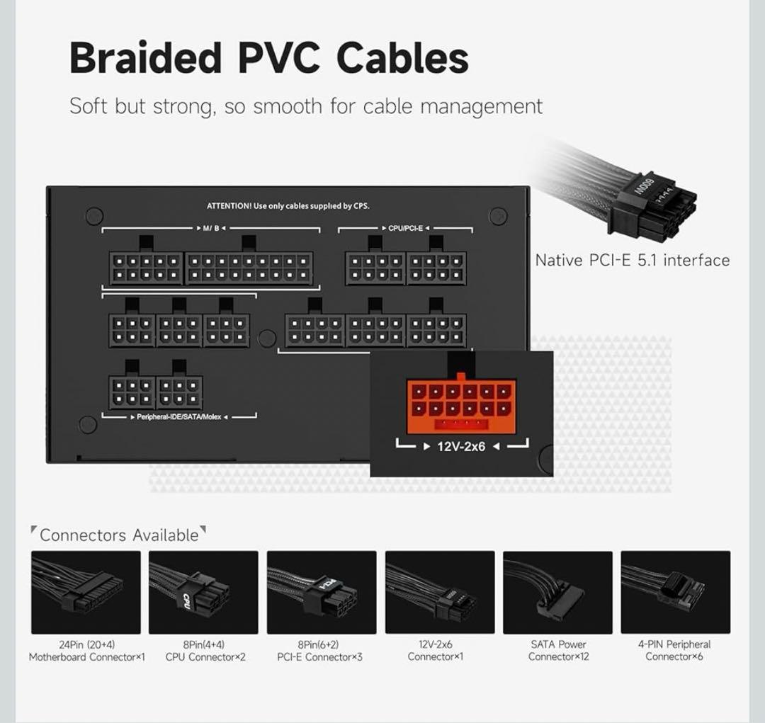 【新品】PCCOOLER CPS PSU YS1000 電源、1000W