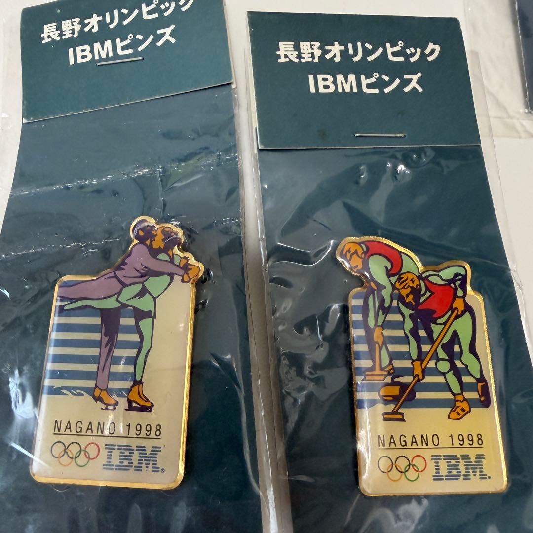 匿名配送料込☆未開封! 1998年冬季長野オリンピック IBM ピンバッジ