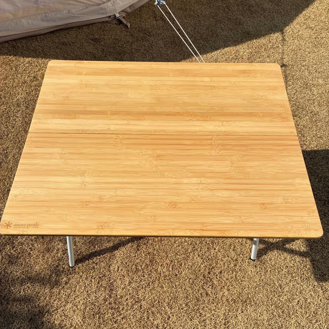美品】【旧モデル】スノーピーク ワンアクションテーブル竹 LV-010T