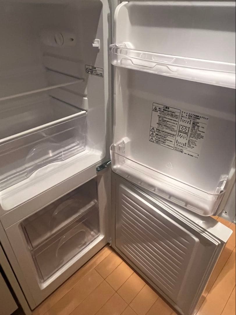 【送料無料】ニトリ　2023年製　106L 2ドア冷蔵庫 Nグラシア WH