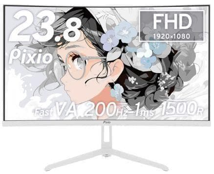 PXC248 Wave 湾曲ゲーミングモニター 23.8型 200Hz 美品 Amazon.co.jp: Pixio PXC248 Wave ゲーミングモニター 湾曲 200Hz 23.8
