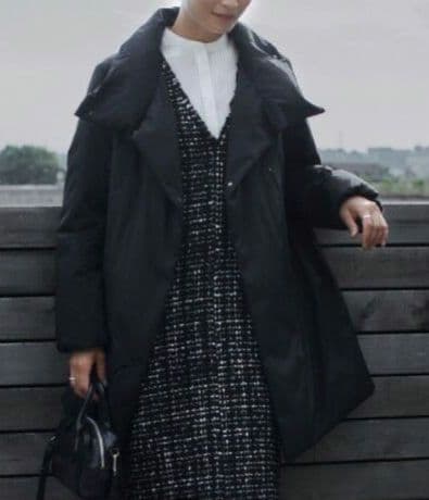 wabisuki様アイシービー ADSダウン スタンドカラーコート 黒 4 - メルカリ