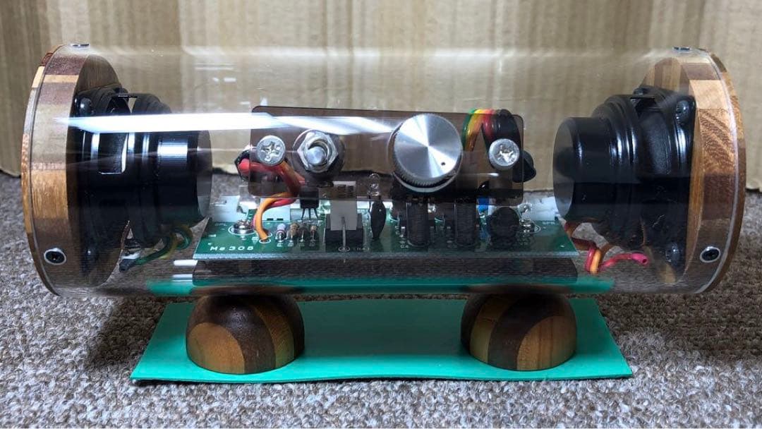 M’s System SK0815 波動スピーカー アンプ内蔵 スケルトンモデル