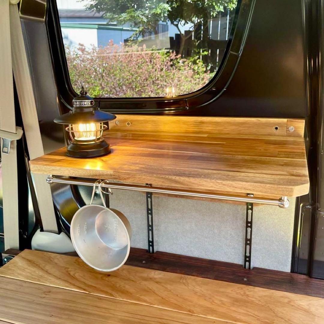 エブリイバン(DA17V)「手作り収納式サイドテーブル」 - メルカリ