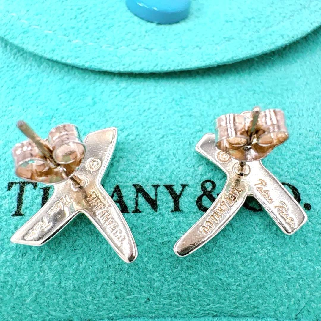 極美品 オールドティファニー キス ピアス キャッチ社外品 シルバー925