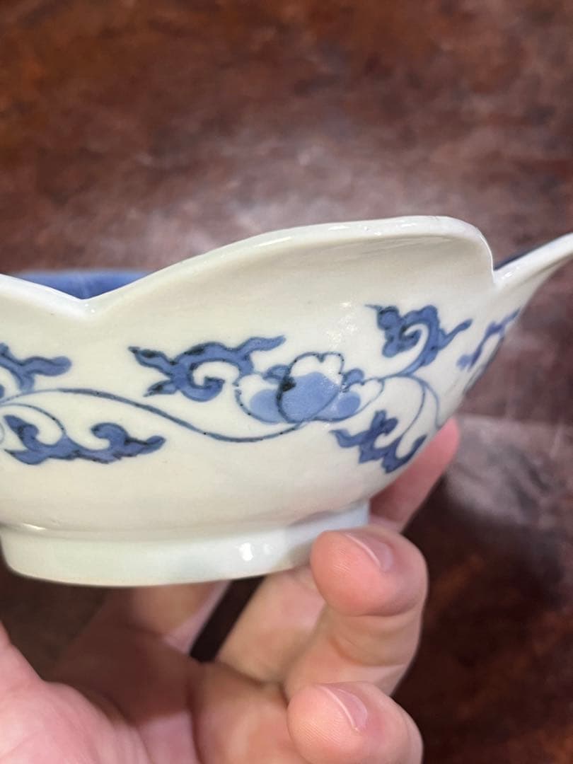 古伊万里蝶唐草無傷完品蛸唐草花唐草藍九谷柿右衛門染付