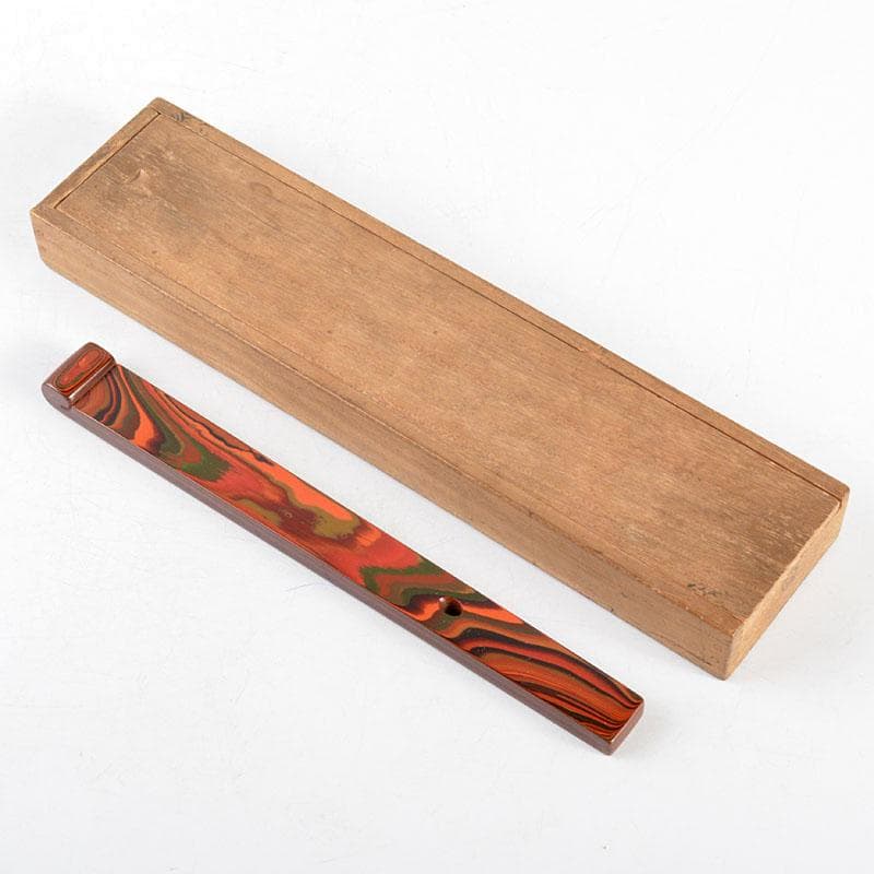 香道具　堆朱　香立　時代箱付　M　R4823 香道禮盒-香粉及篆香工具組- Gift Box - Incense Powder & Mold Tools