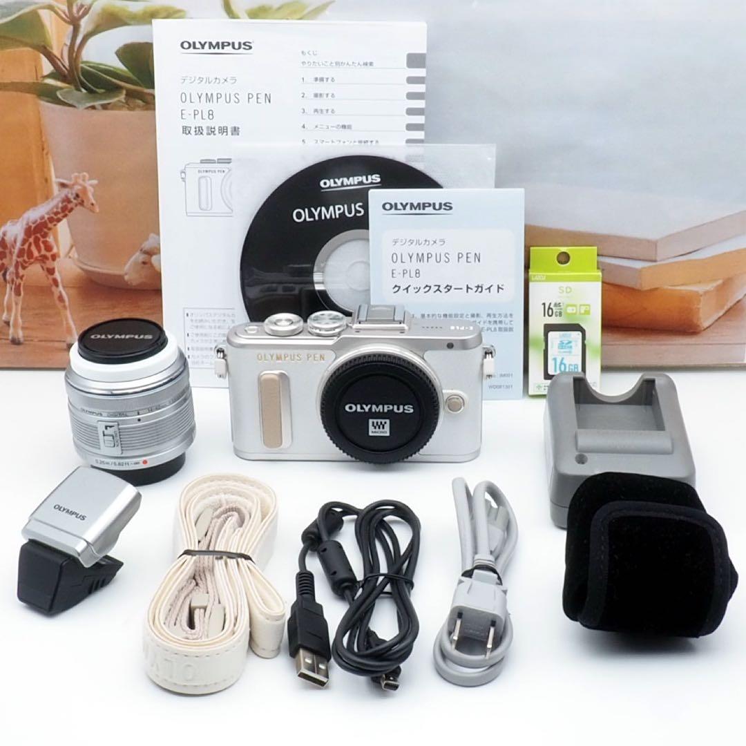 ⭐️オリンパスPEN E−PL8 Wi-Fi搭載でスマホへ転送 ショット数828回
