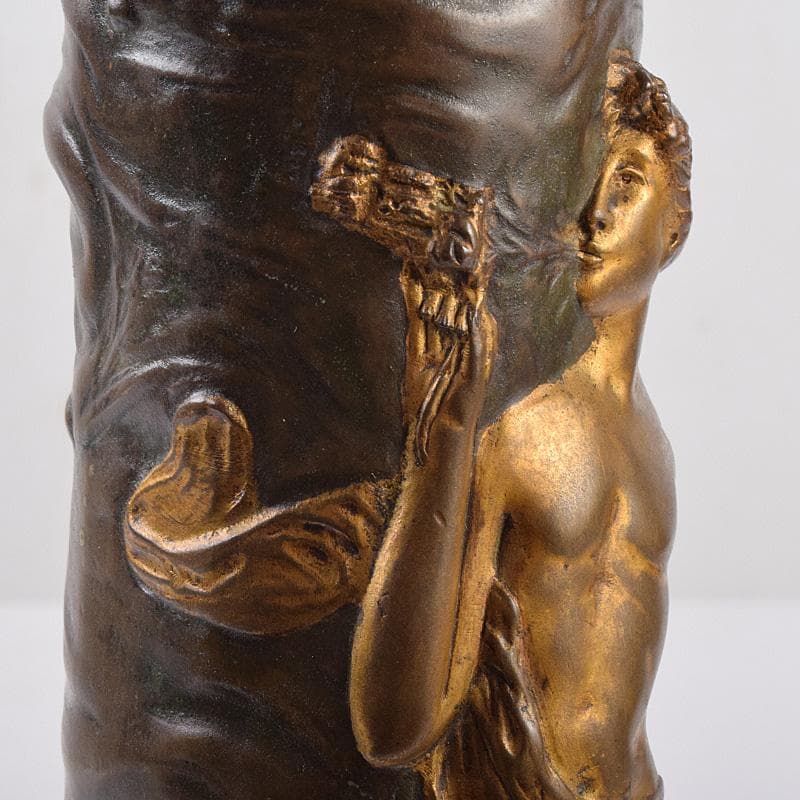 西洋美術 シャルル・ロシェ ブロンズ 男性像刻 花瓶 M R8972 - メルカリ