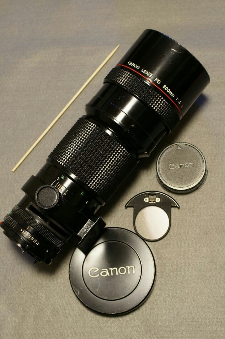 L玉‼ Canon New FD 300mm F4 「L」 薄～いクモリ等あり‼