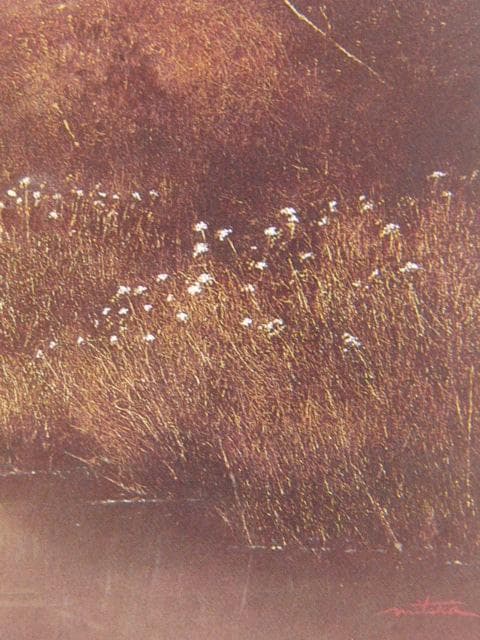 中司満夫、水辺の家、希少な額装用画集より、新品高級額装付、状態良好