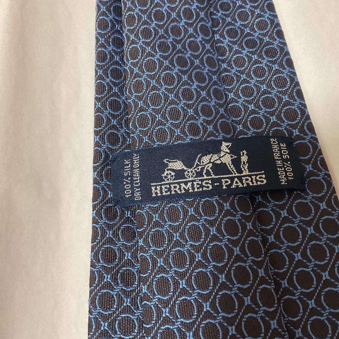 keee Ave様専用 エルメス シルク ネクタイ ダークブルー - メルカリ