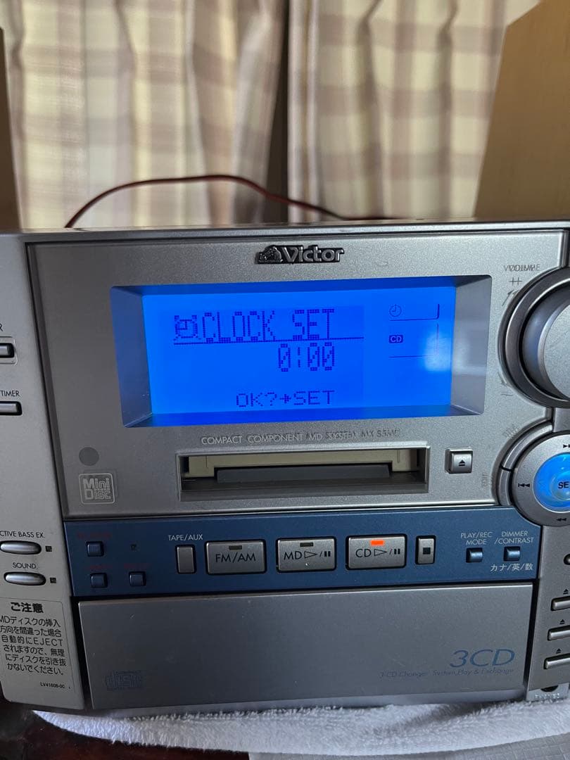Victor 3CD ミニコンポMD RECIVER