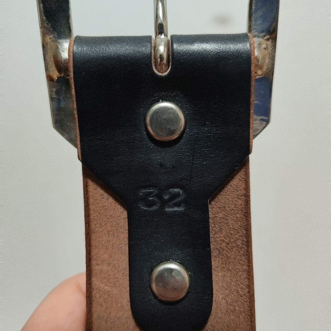 Schott Bros. レザーベルト ブラック 32 日本製 牛革 タグ箱付き