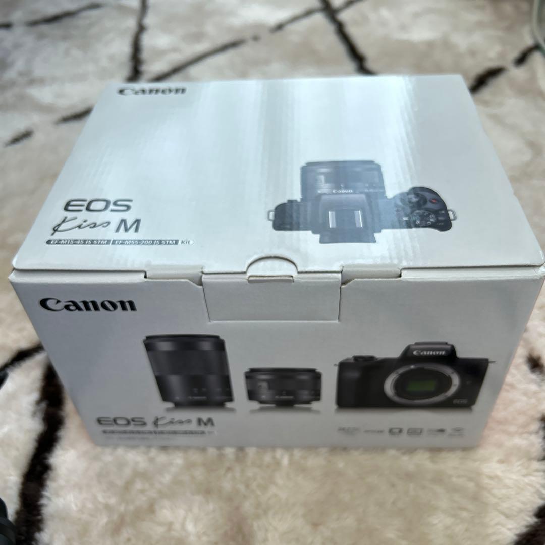 Canon EOS KissM ダブルズームキット ブラック 箱あり