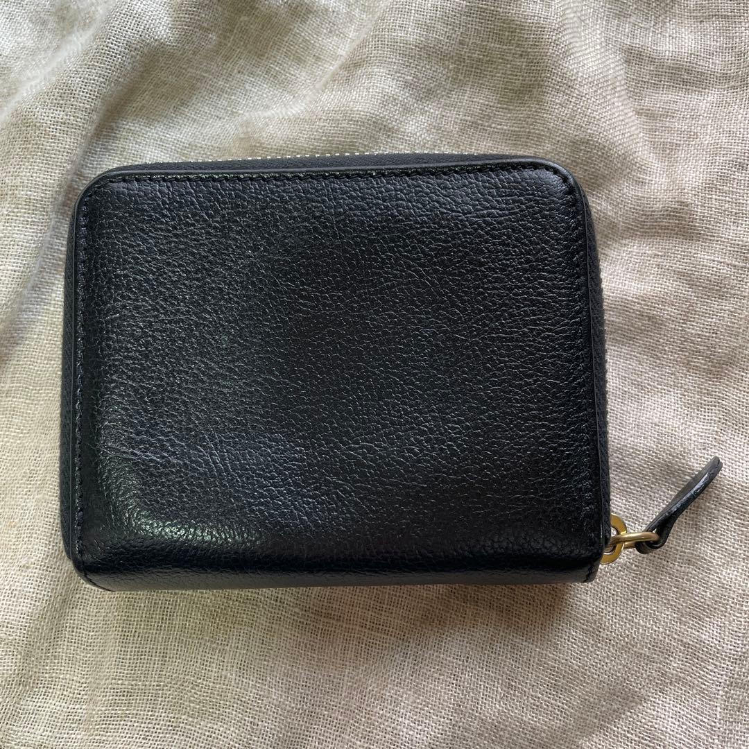 イルビゾンテ レザー二つ折り財布 シボ ブラック 黒 ユーズド - メルカリ