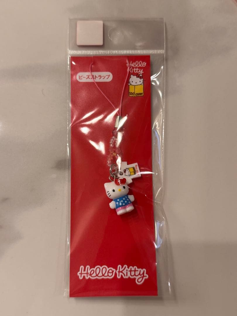 新品 ハローキティ展 ビーズ根付 ストラップ - メルカリ
