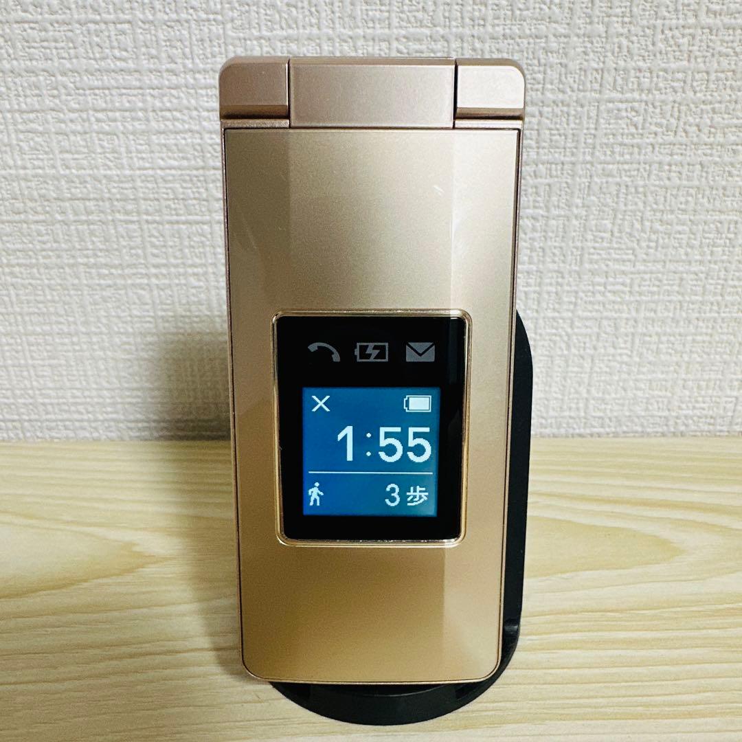 【美品】かんたん携帯11 A207SH ゴールド SIMロック解除済