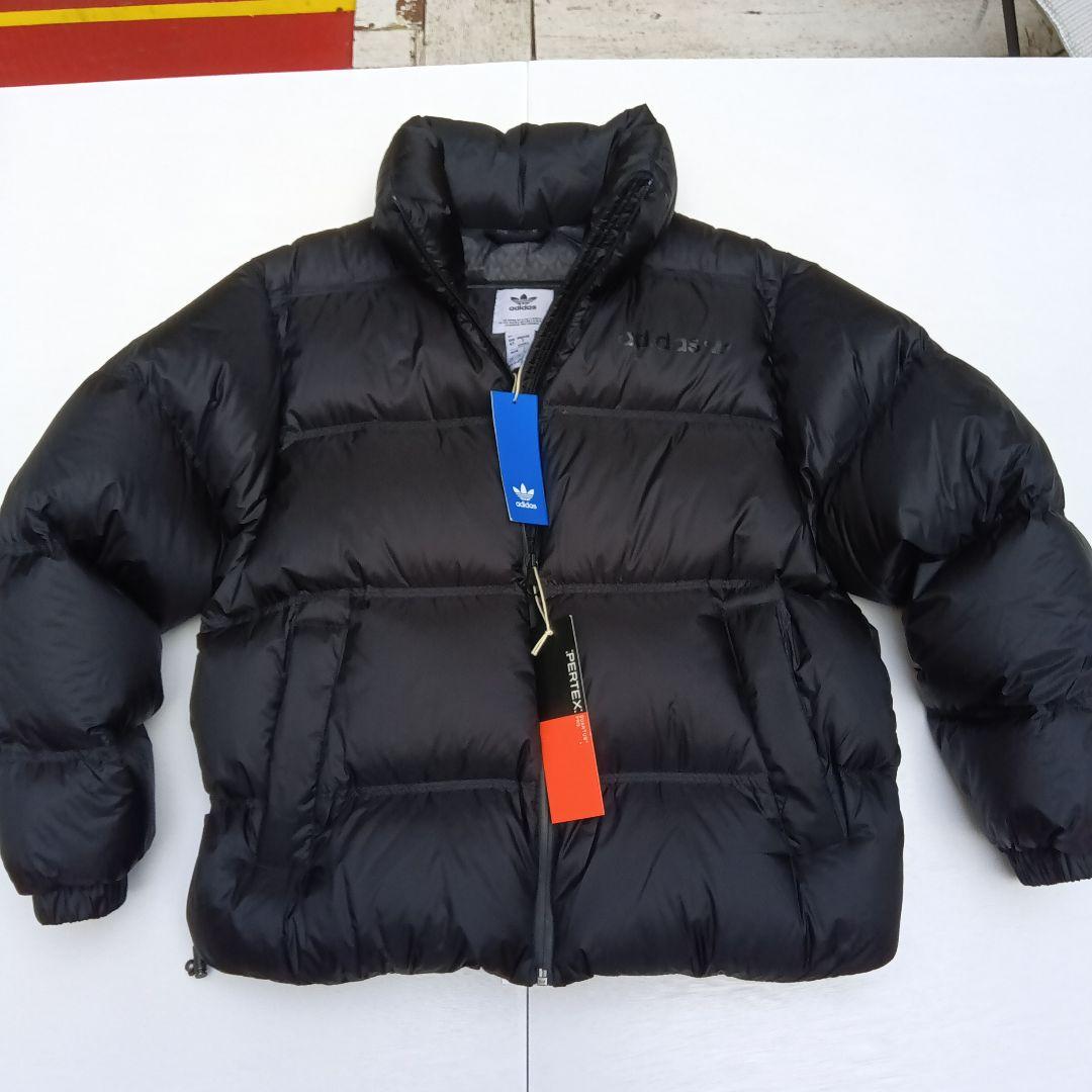 ⭕️adidas ブラック ダウンジャケットMサイズ【新品】タグ付き - メルカリ
