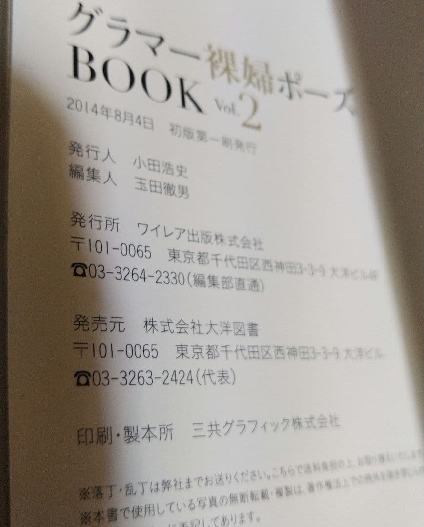 ◎グラマー裸婦ポーズBOOK Vol.②③　ワイレア出版