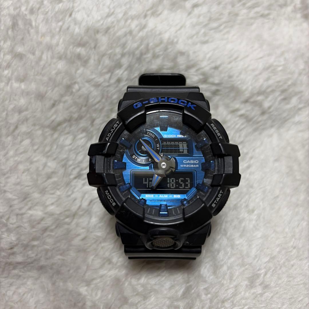CASIO G-SHOCK デジタル腕時計 ブラック/ブルー - メルカリ