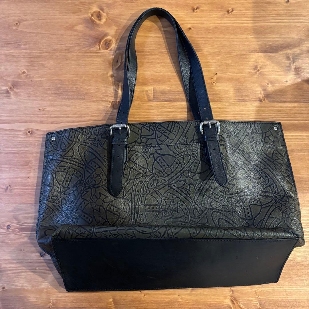 ヴィヴィアンウエストウッド トートバッグ オーブ A4 肩掛け ブラウン 本革