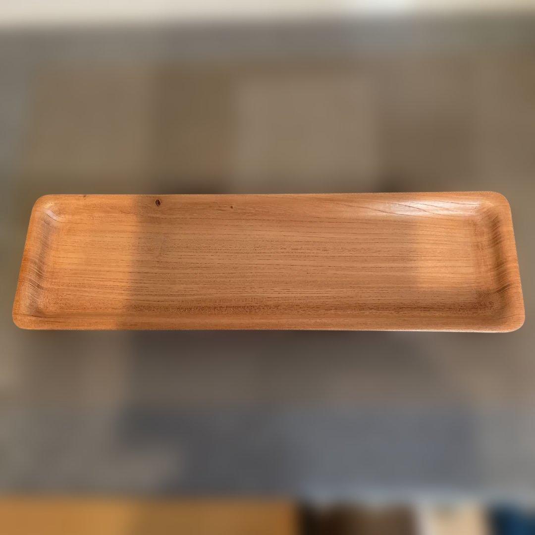 煎茶道具欅製一文字盆煎茶盆香盆C6573 煎茶道具 煎茶盆 一文字