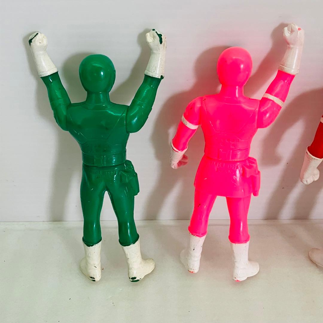 当時物／レア 激走戦隊カーレンジャー ソフビフィギュア 5体セット ②