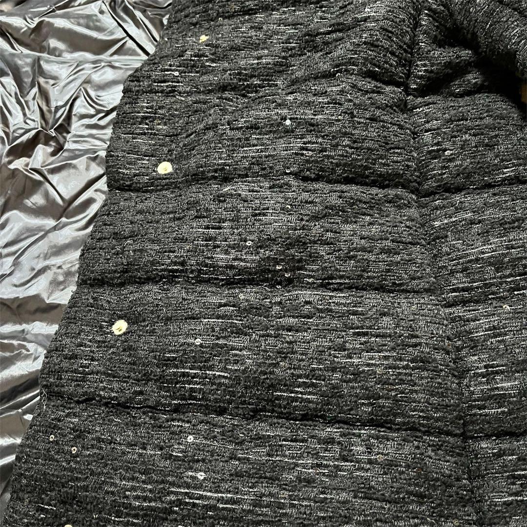 ○ヘルノHERNOハイネックスパンコール ダウンジャケットサイズ38黒7号