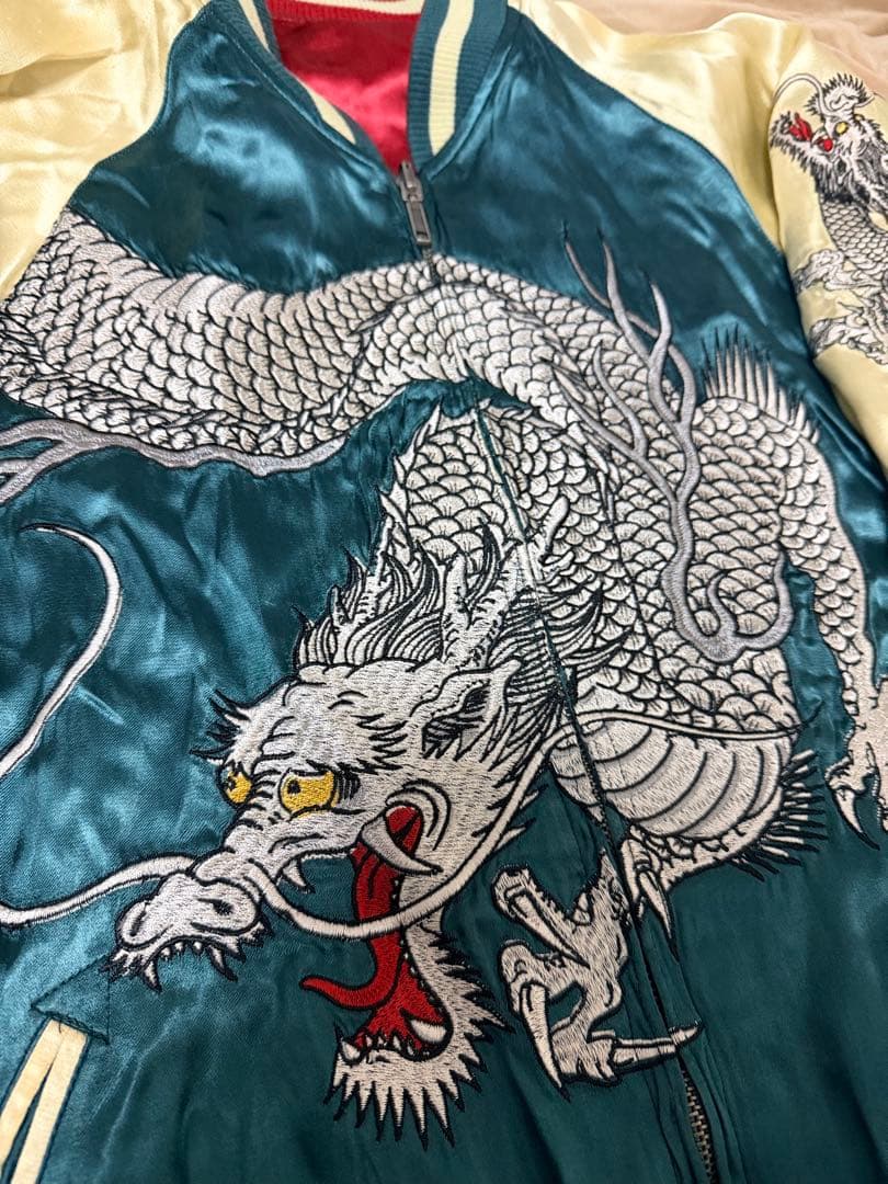 美品2面用 JAPANESE 龍 日本限定 スカジャン vintage レーヨン - メルカリ