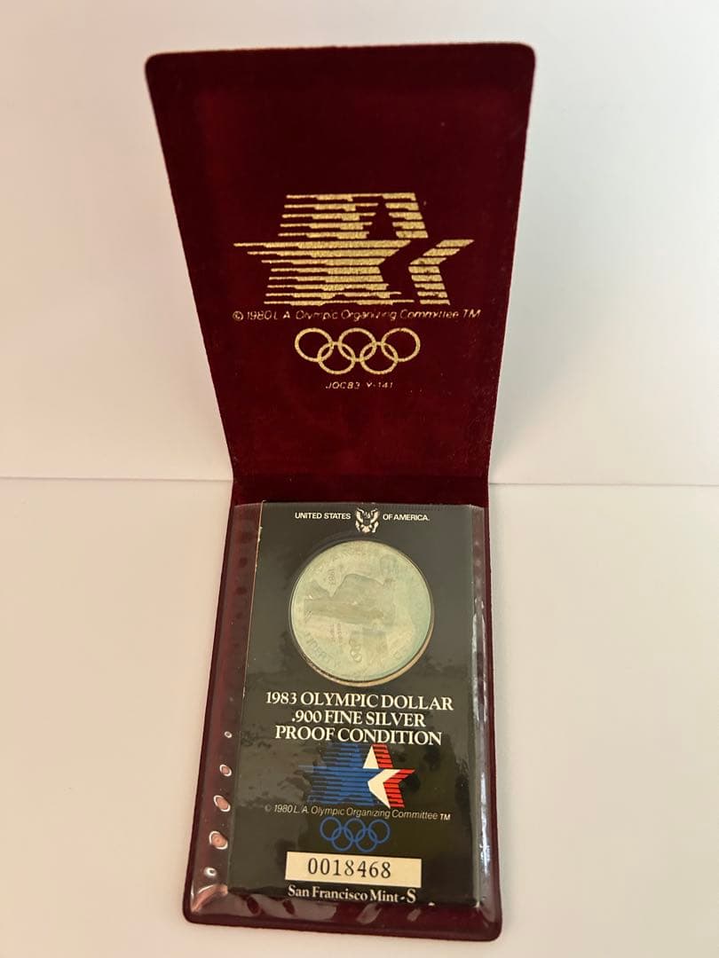 1983年オリンピックドル プルーフ❣️ Yahoo!オークション -「ロサンゼルスオリンピック 銀貨」(記念品、関連