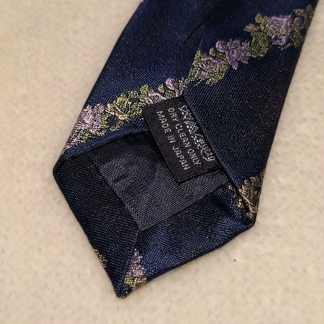 極美品□ジャンポール・ゴルチエ ネクタイ レジメンタル花柄