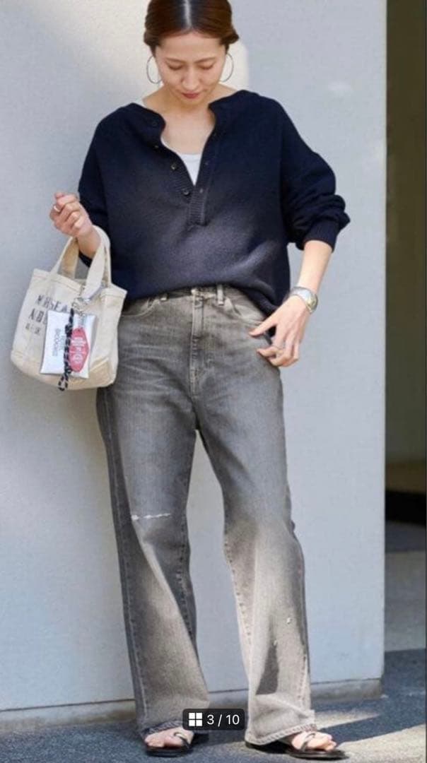 FRAMeWORK デニムストレートパンツ グレー38 FRAMeWORK P1267493304