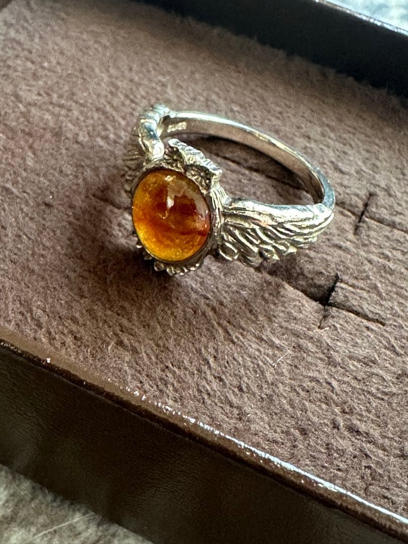 agete ふくろう琥珀リング #13 - メルカリ