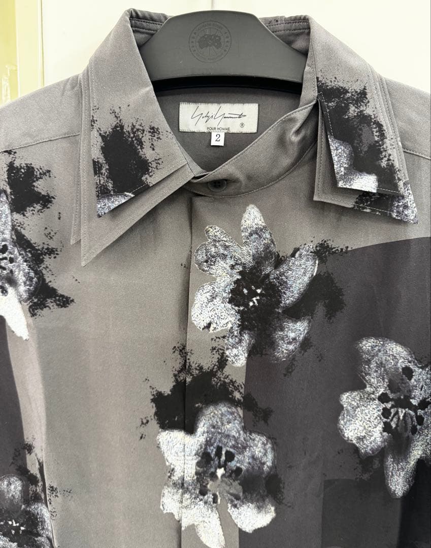 25ssヨウジヤマモト small flowers 3collar shirt - メルカリ