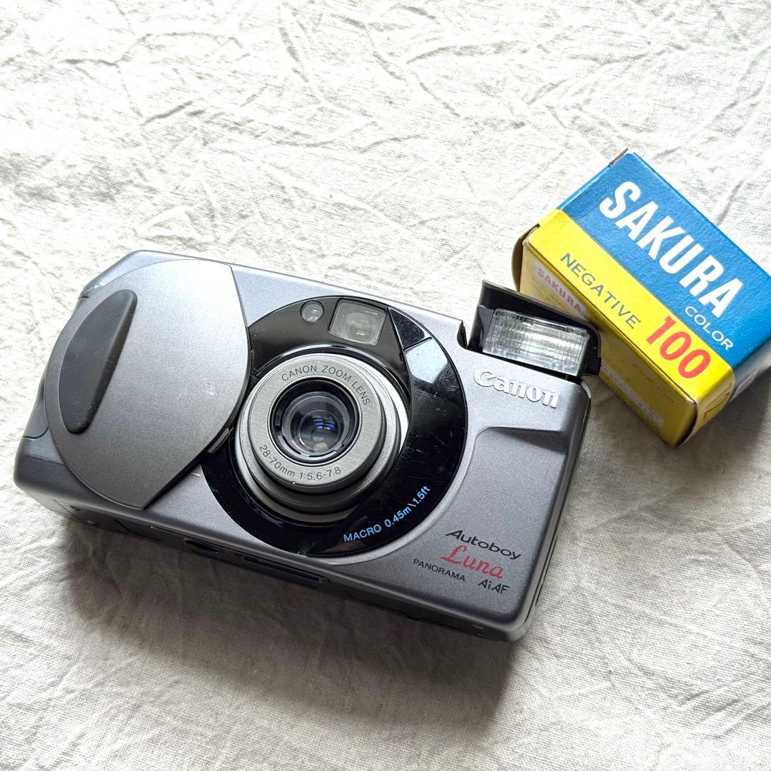 ⌘完動品！ 電池付き、作例あり！ Canon Autoboy Luna⌘ Amazon | Canon Autoboy Luna | コンパクト 通販