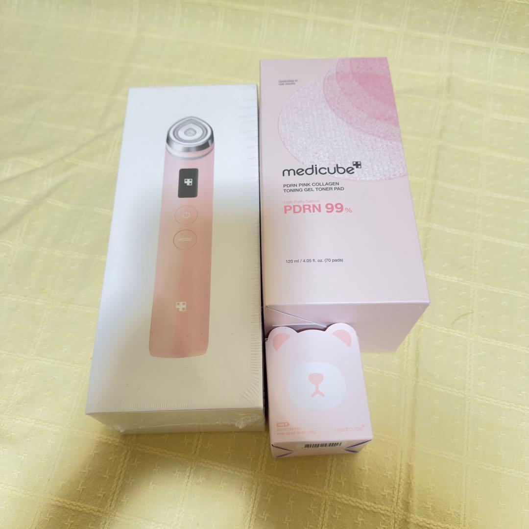 新品未開封　メディキューブ　ブースタープロ美顔器　キャップ　トナーパッドセット