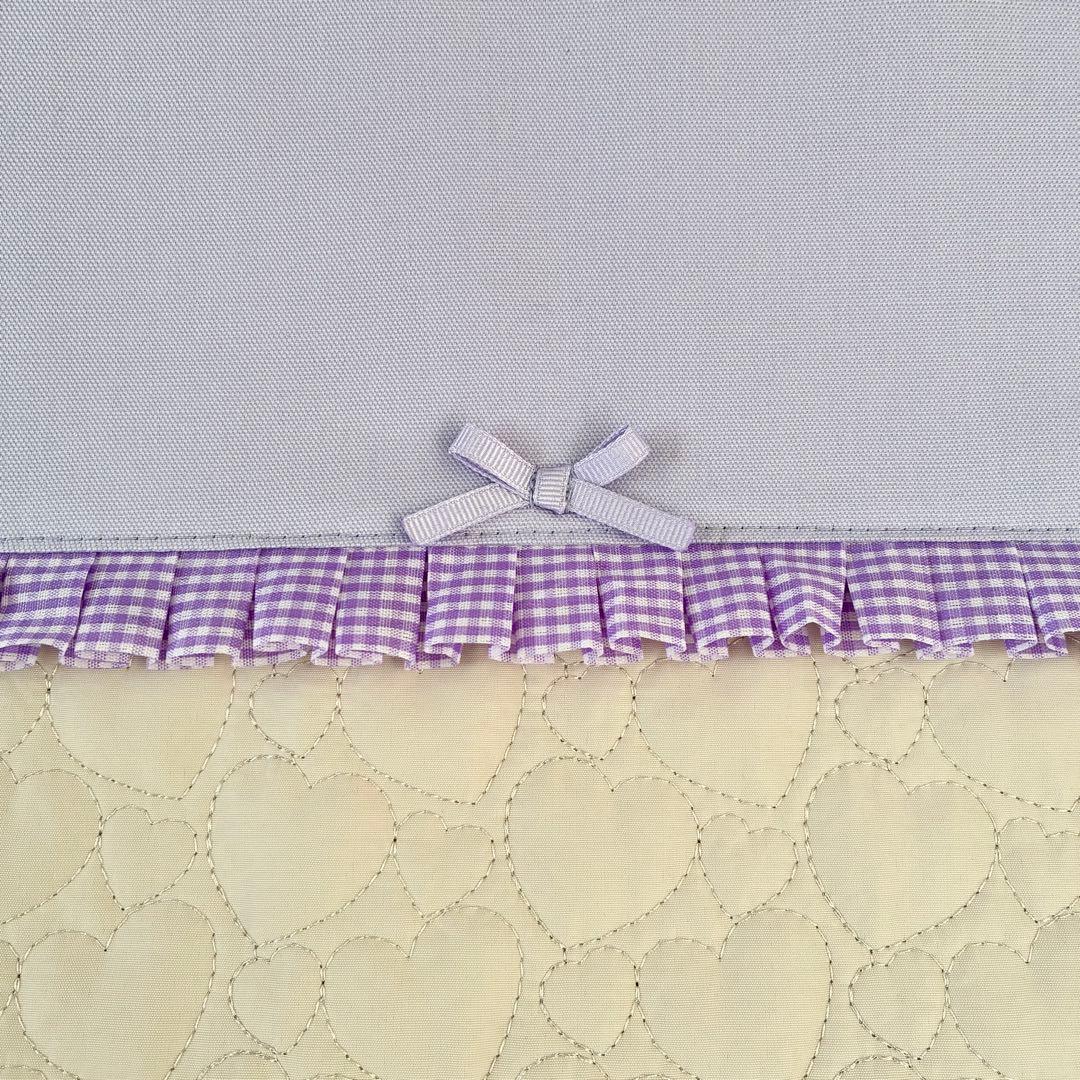 入園入学 4点セット お着替え袋L ハートキルティング ベージュ