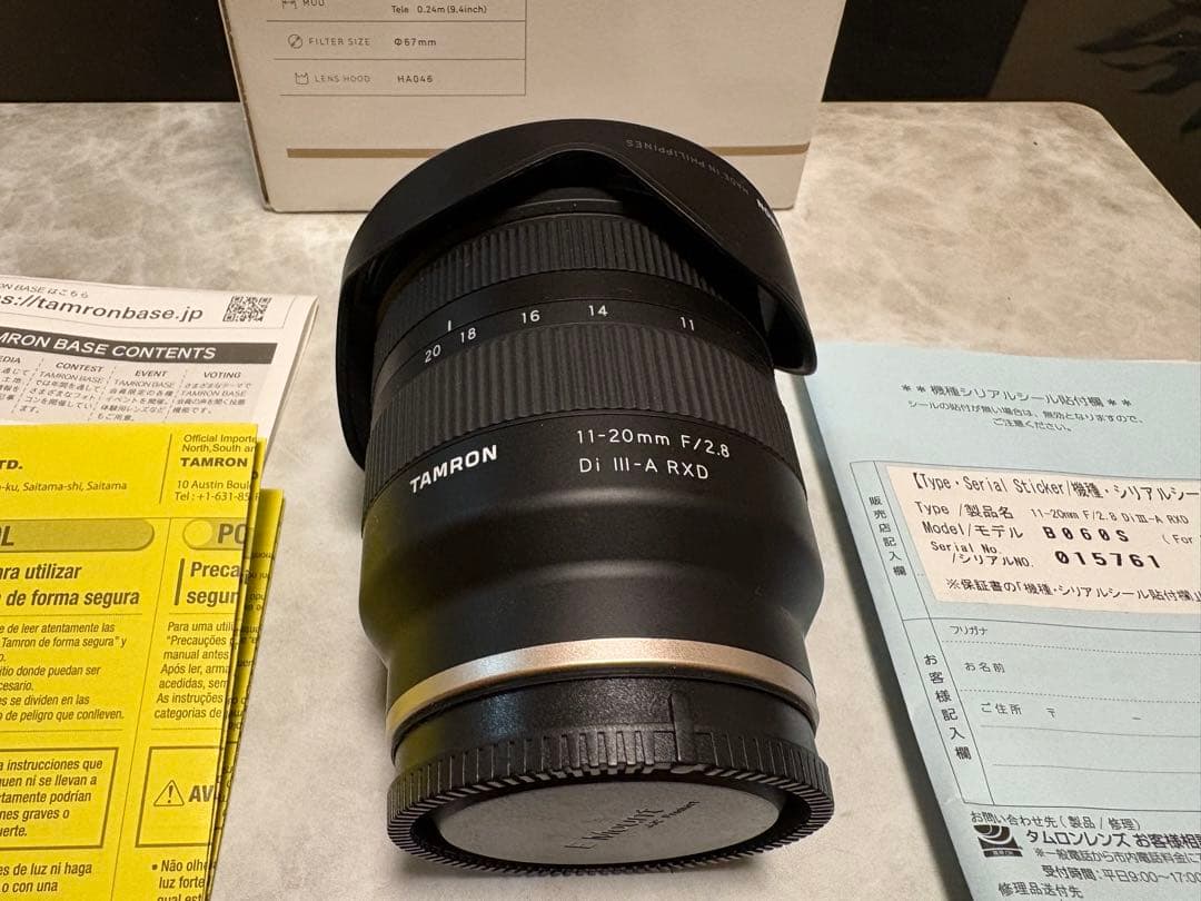 超美品 TAMRON 11-20mm F/2.8 Di III-A RXD