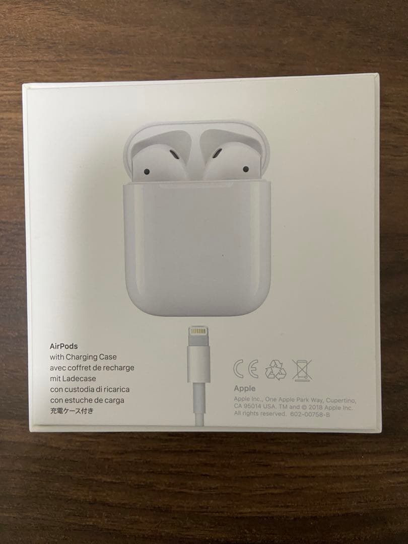 ジャンク】Apple AirPods 第2世代 箱 説明書 充電ケーブル付き - メルカリ