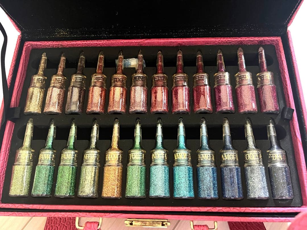 ボディージュエリー グリッターセット ピンク クロコダイル風 メイク