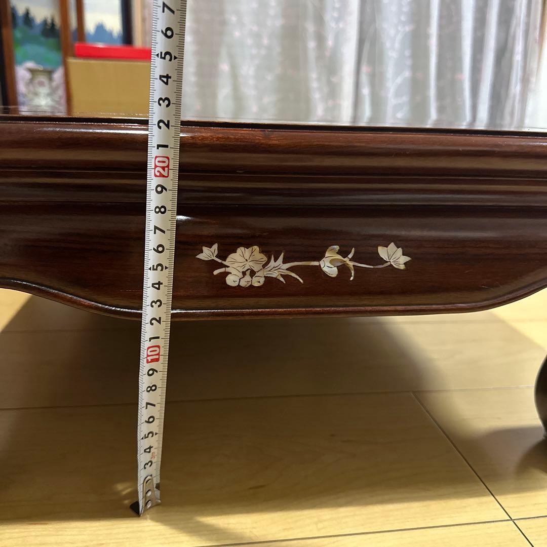 中国美術 唐木 花梨 螺鈿細工 テーブル 9.8キロ - メルカリ