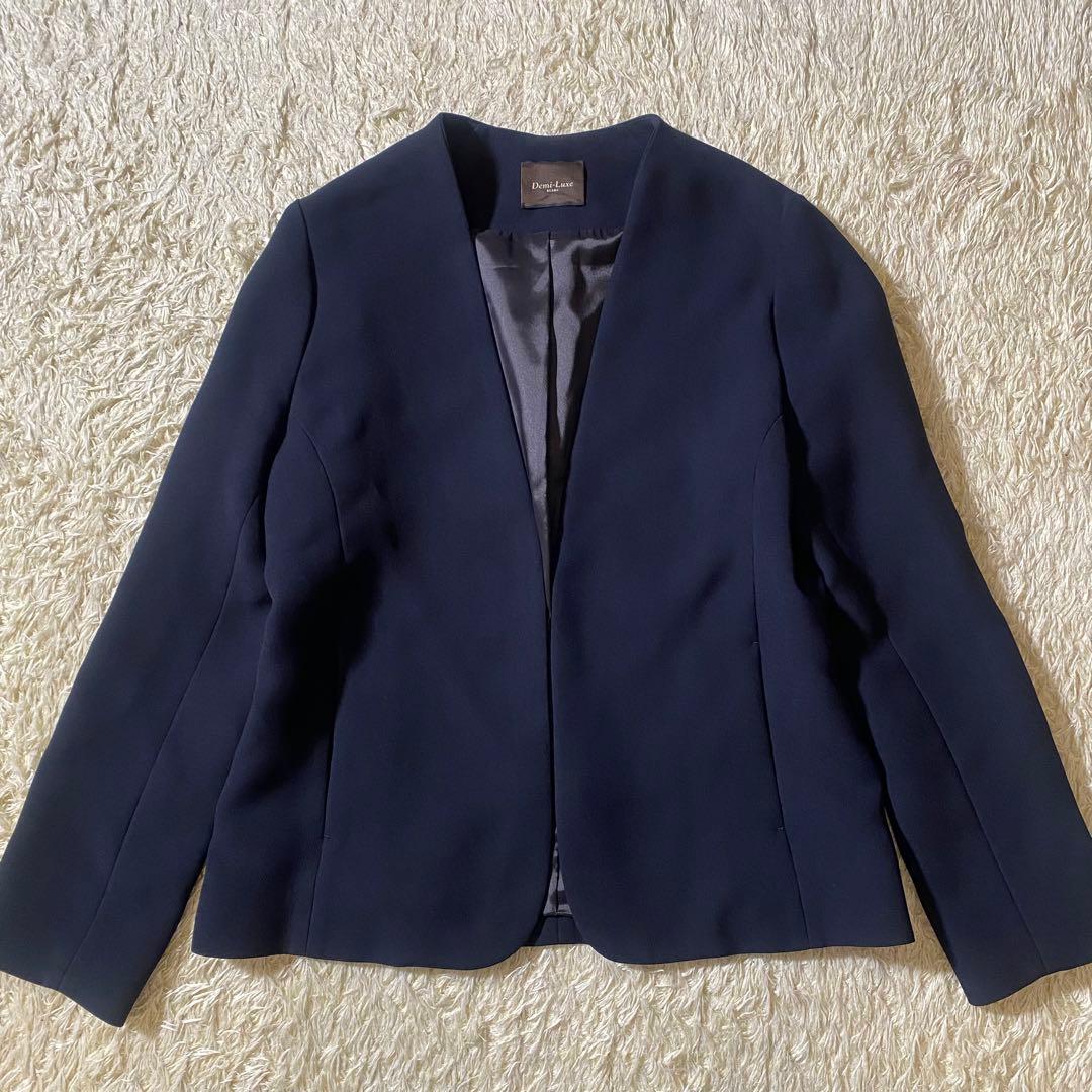 美品】デミルクス ビームス ノーカラー セットアップ パンツ ビジネス