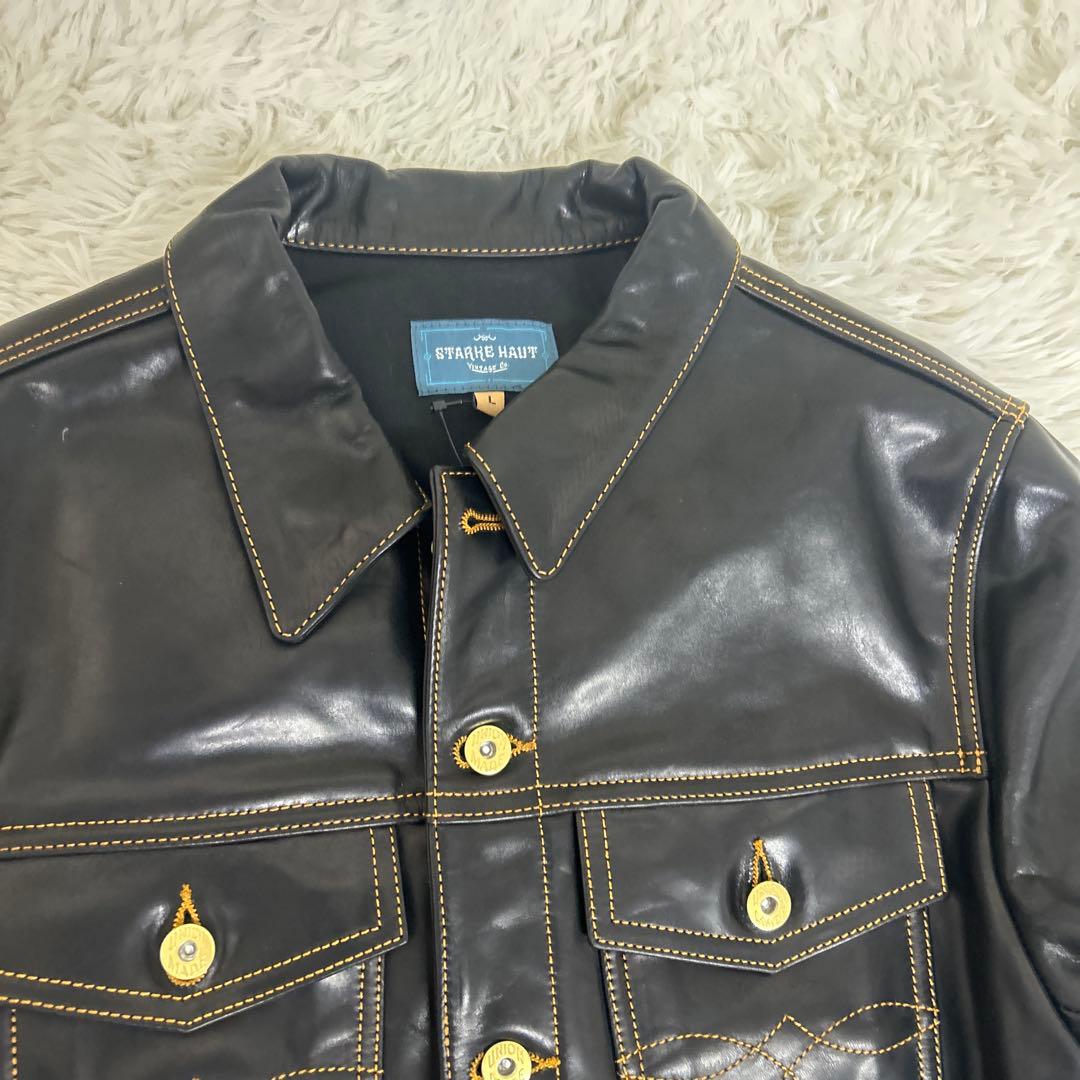 未使用級 STARKE HAUT ホースハイド レザー トラッカージャケット/L