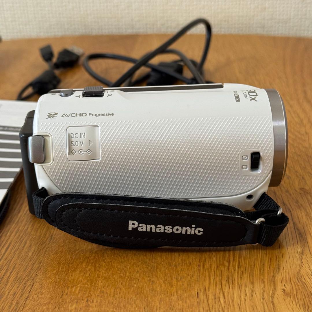 パナソニック HC-V480MS ハイビジョンビデオカメラ 白ホワイト - メルカリ