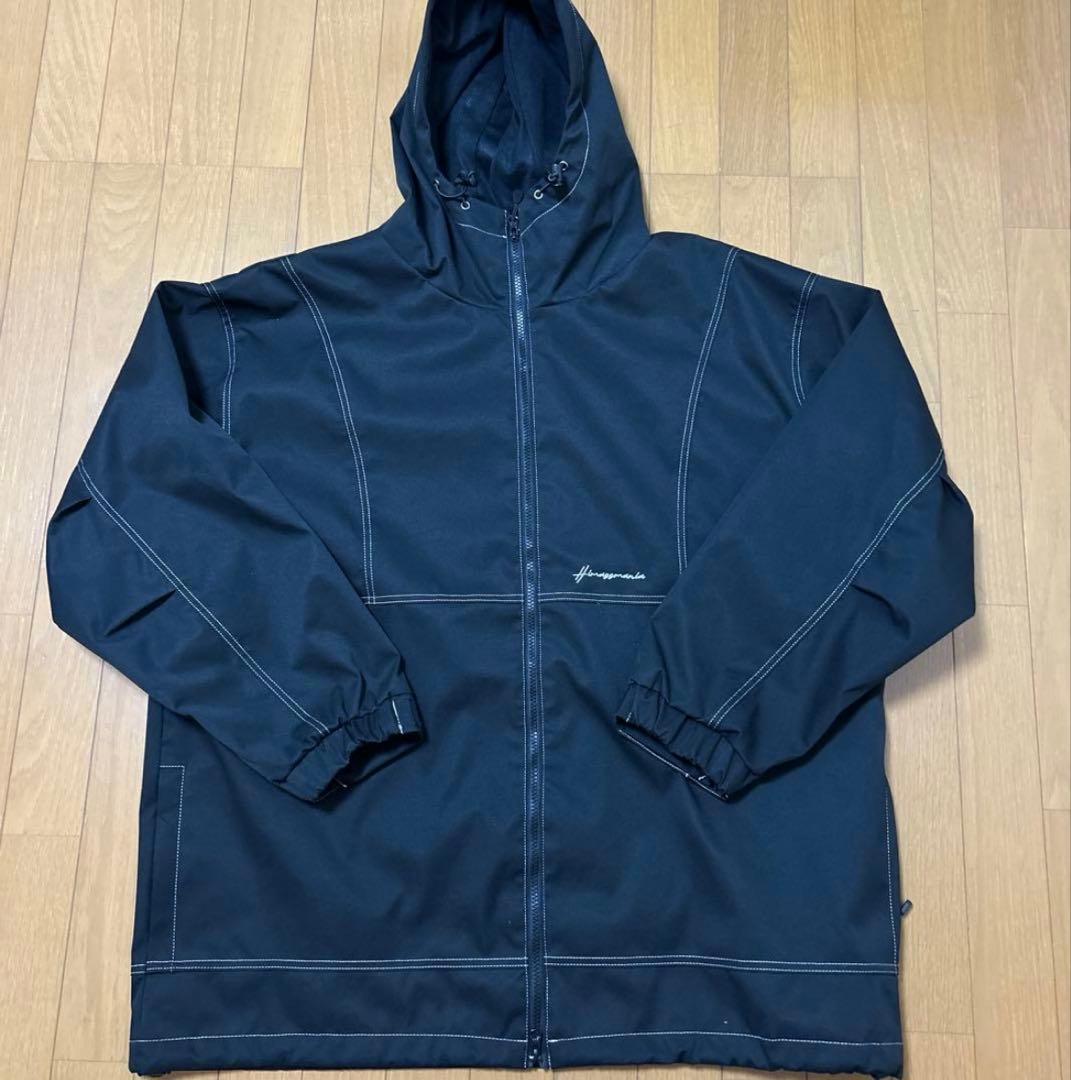 ハイマスマニア　ステッチ　スノーボードウェア　上下セット　Lサイズ　ブラック ハイマスマニア ステッチ スノーボードウェア 上下セット Lサイズ