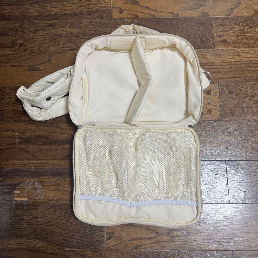 calin】ホワイトキルティングマザーズバッグ - メルカリ