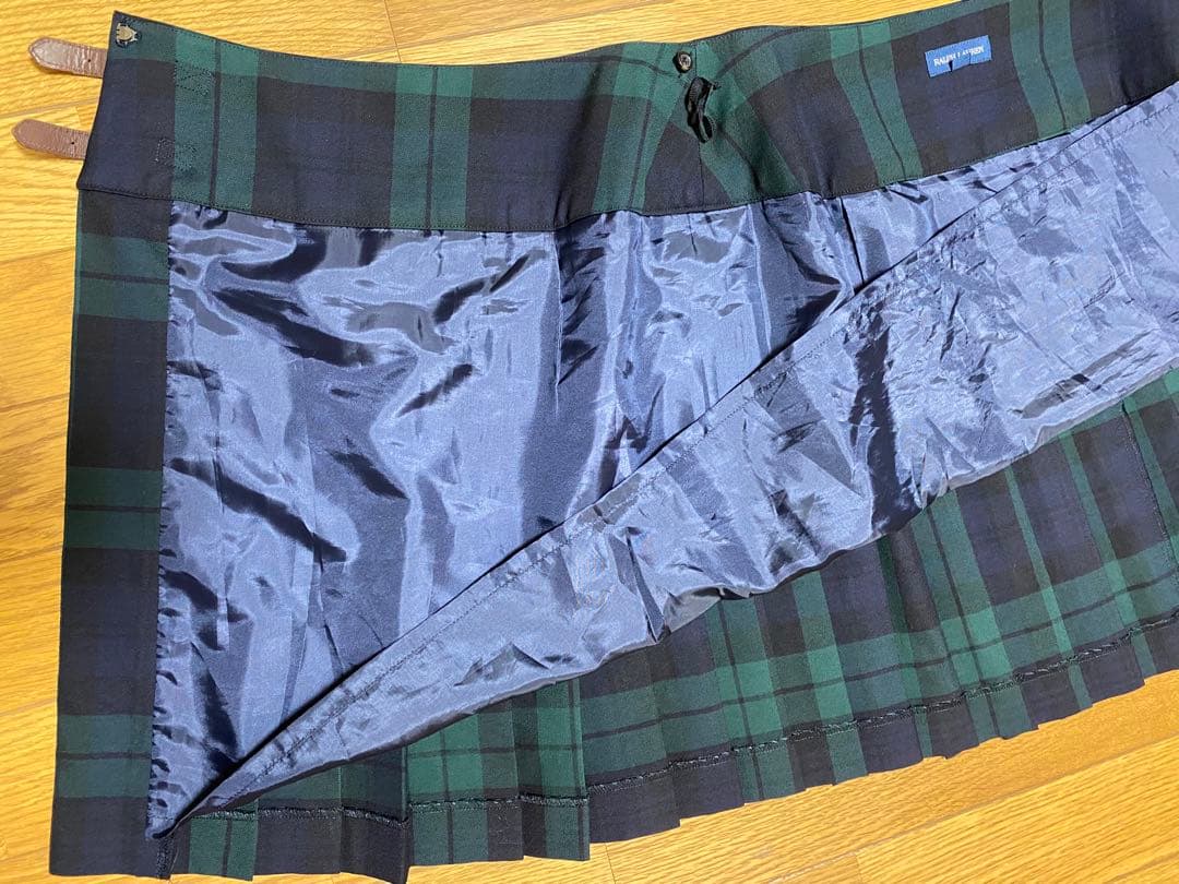 ラルフローレン 巻きスカート160cmプリーツスカートチェック柄スカート