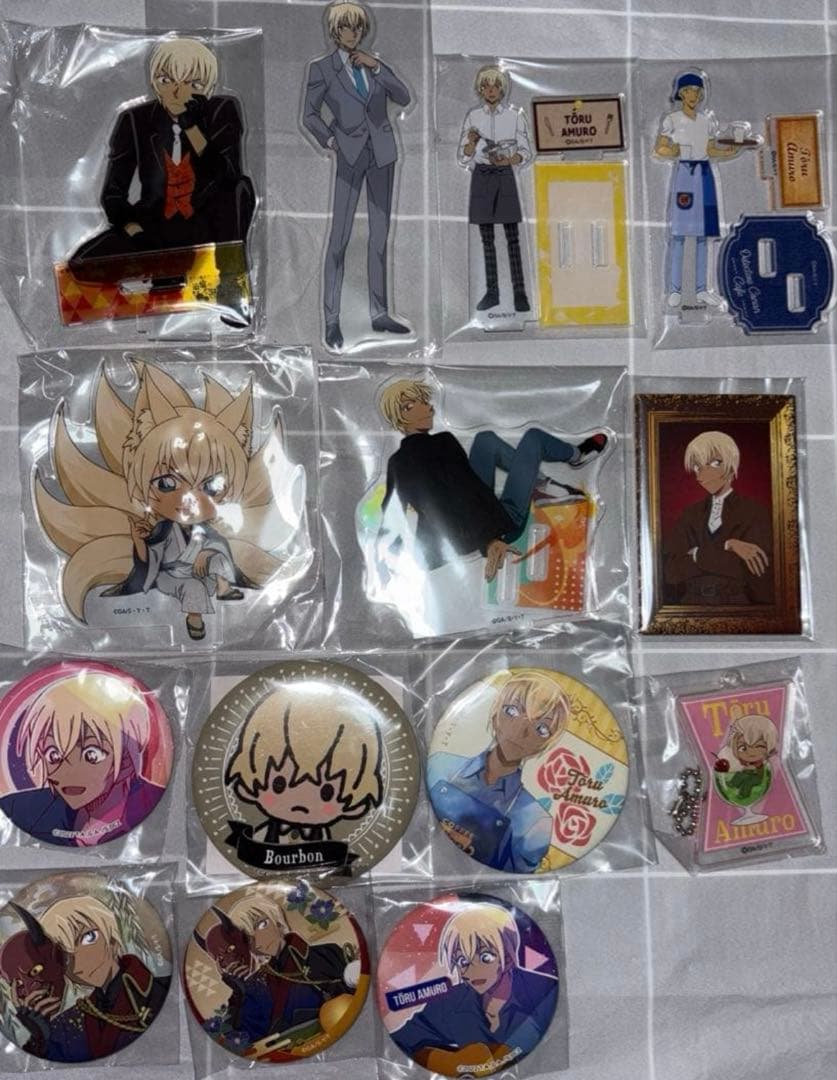 安室透 アクリルスタンド 缶バッジ まとめ売り 名探偵コナン 安室透 降谷零 缶バッジ アクリルスタンドなど まとめ