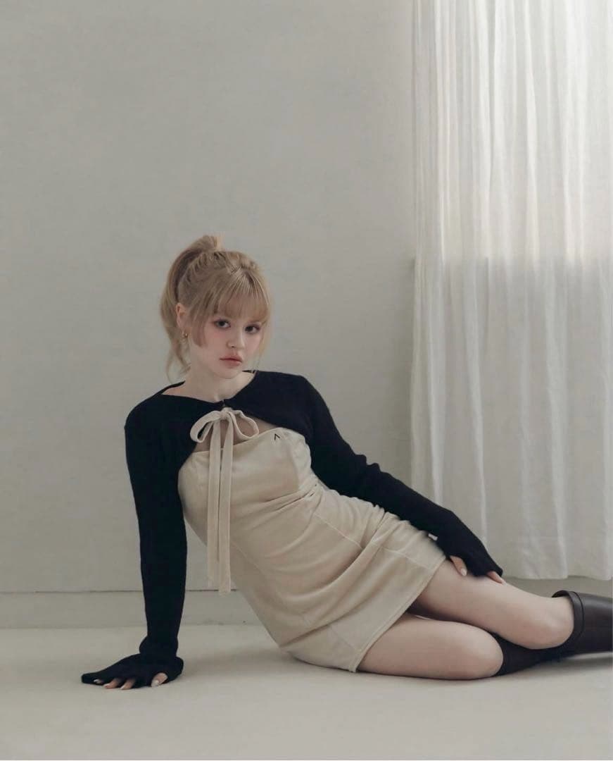 ANDMARY Anita ribbon mini dress - メルカリ